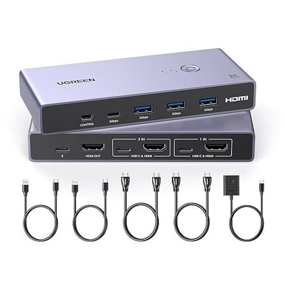 UGREEN 8K HDMI KVM Switch with USB Ports