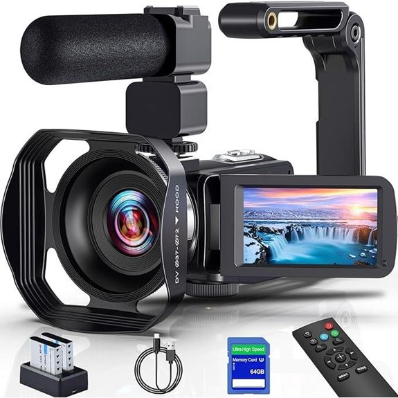 8K Video Camera Camcorder with 64MP and WiFi