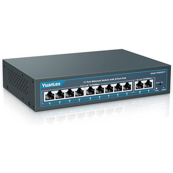 YuanLey 9-Port PoE Switch with 2 Uplink Ports