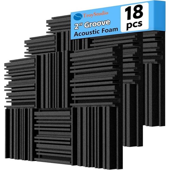 TroyStudio Acoustic Foam Panels 12x12x2 Inch 18 Pcs
