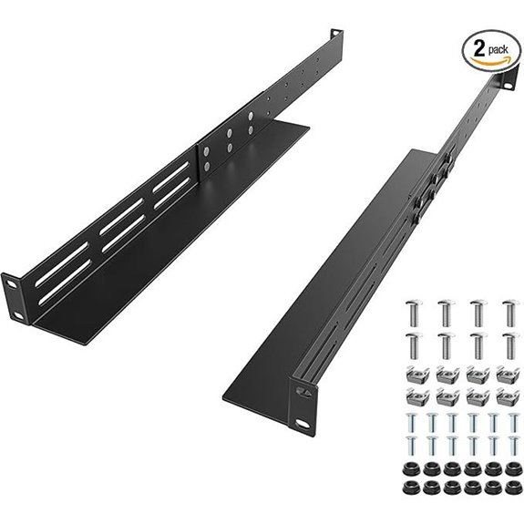 Adjustable 1U Rack Mount Rails for Servers