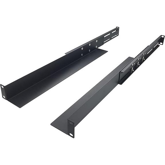 JINGCHENGMEI 1U Adjustable Server Rack Shelf Rails