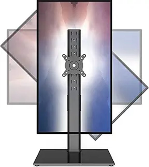 Adjustable Single Monitor Stand for 27-43 Inch Screens