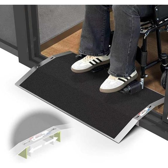 Adjustable Aluminum Wheelchair Doorway Ramp (27.6)
