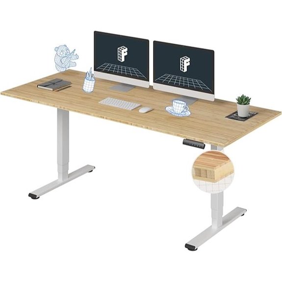 FlexiSpot E6 Bamboo Electric Standing Desk
