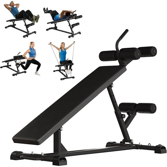 Adjustable Sit-Up Bench for Core and Squat Workouts