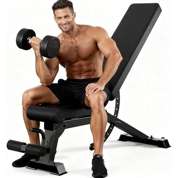 Adjustable Weight Bench with Multiple Positions and Weight Capacity