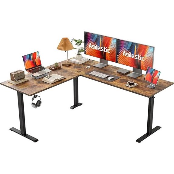 Agilestic L-Shaped Adjustable Electric Corner Desk