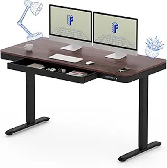 FLEXISPOT Comhar 55 Electric Sit-Stand Desk with Storage