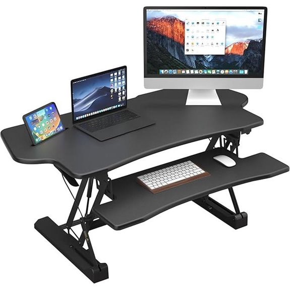 Mount-It! Standing Desk Converter with Dual Gas Springs