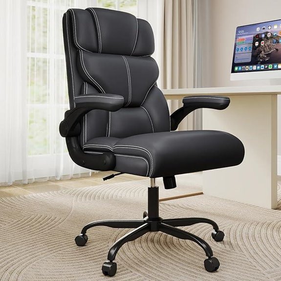 Executive Office Chair with Flip-up Armrests