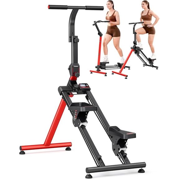 YOLEO Adjustable Folding Stair Stepper with Handles