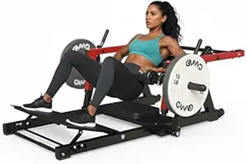 GMWD Hip Thrust Machine with Adjustable Footboard