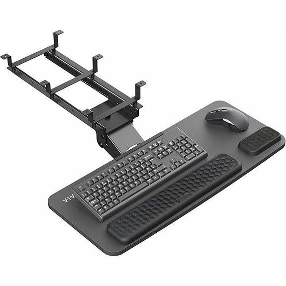VIVO Adjustable Keyboard and Mouse Tray Mount
