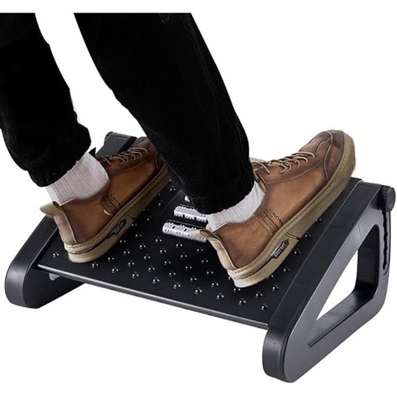 Adjustable Foot Rest with Massage Roller