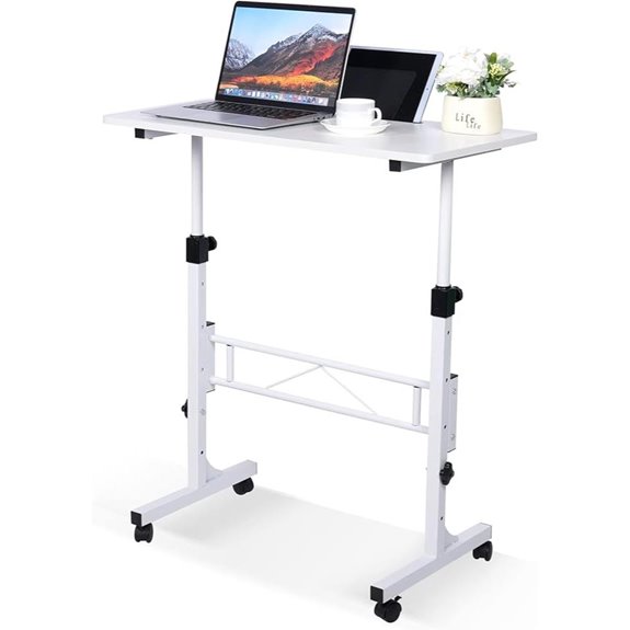 KLSMYHOKI Adjustable Height Mobile Standing Desk