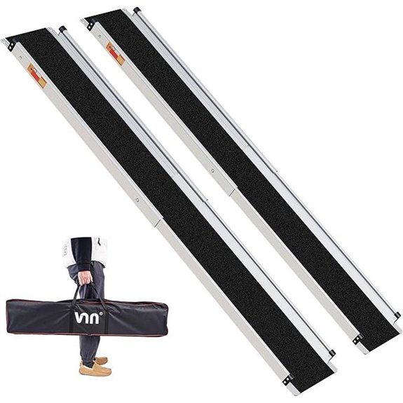 VNN Adjustable Non-Slip Wheelchair Ramp for Home