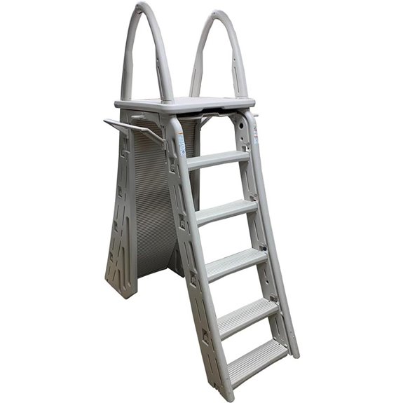 Confer 7200 Adjustable Pool Ladder with Safety Barrier