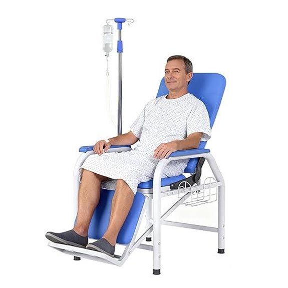 Adjustable Medical Recliner Chair with IV Pole Stand