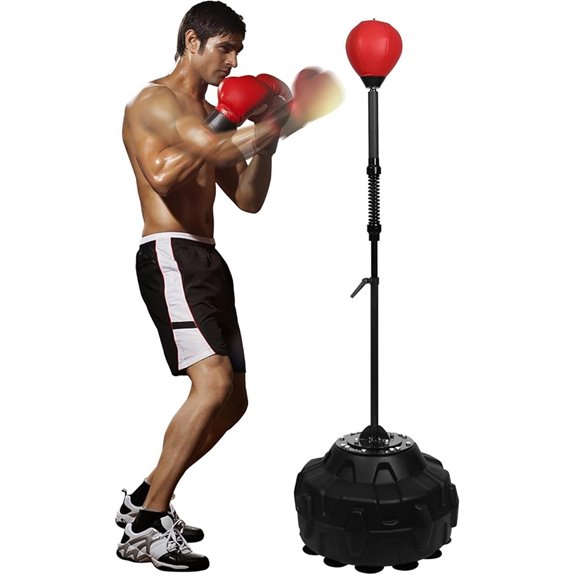 Reflex Boxing Bag with Adjustable Height and Base