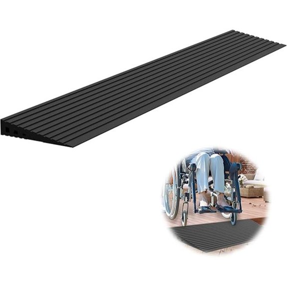 Adjustable 1 Rubber Doorway Ramp for Wheelchairs