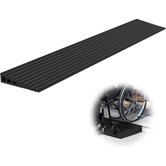 Adjustable 1.2 Rubber Wheelchair Ramp for Doorways