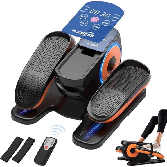 Under Desk Elliptical with Adjustable Speed and Remote