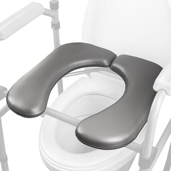 Adjustable Raised Toilet Seat Cushion with Support