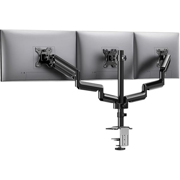 HUANUO Triple Monitor Desk Mount for 13-27 inch