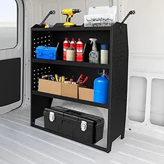 Adjustable Cargo Van Shelving for Ford & Ram Models