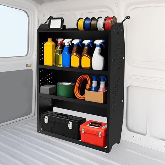 Adjustable Cargo Van Shelving System for Transit & Promaster