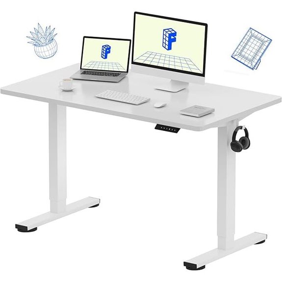 FLEXISPOT EN1 Adjustable Standing Desk 48x24 White