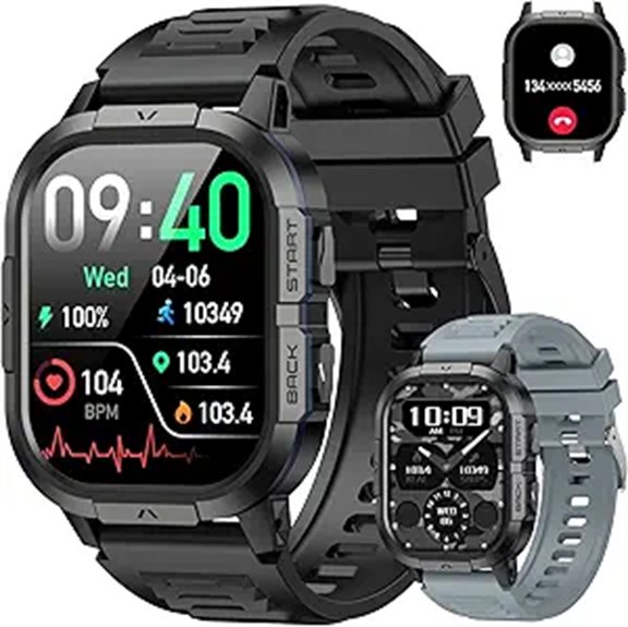 Men's Waterproof Fitness Smartwatch with Heart Rate Monito