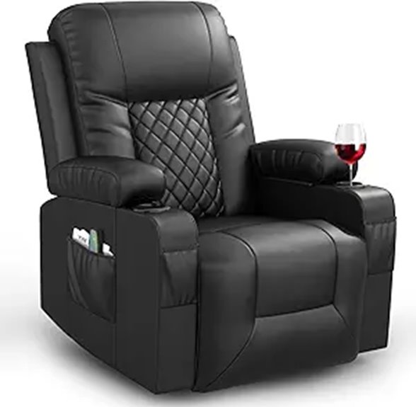 Recliner Chair for Adults with Massage and Heat