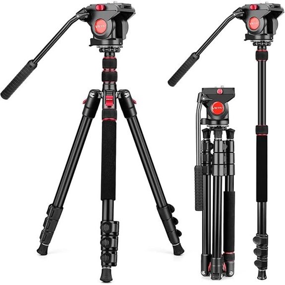 Victiv 72 Aluminum Camera Tripod with Fluid Head