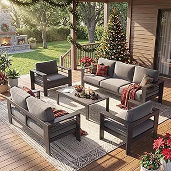Solaste Aluminum Outdoor Furniture Set with Cushions