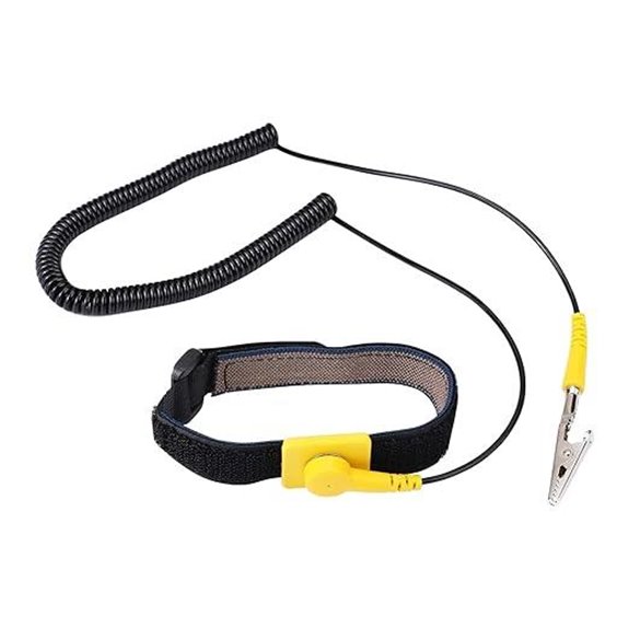 Anti Static Wrist Strap with Alligator Clip and Extendable Cable