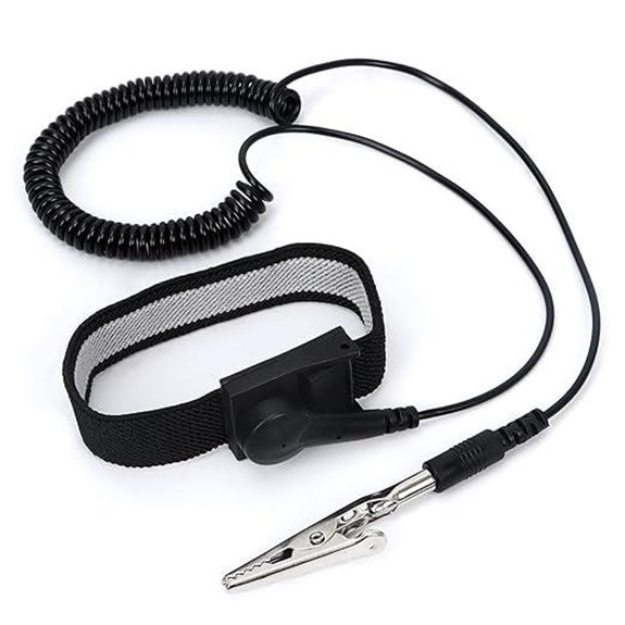 STREBITO Anti Static Wrist Strap with Alligator Clip