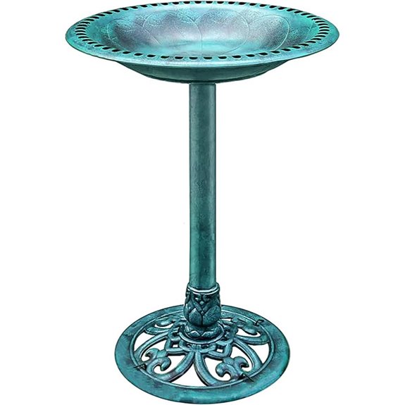 VIVOHOME 28 Polyresin Antique Outdoor Bird Bath