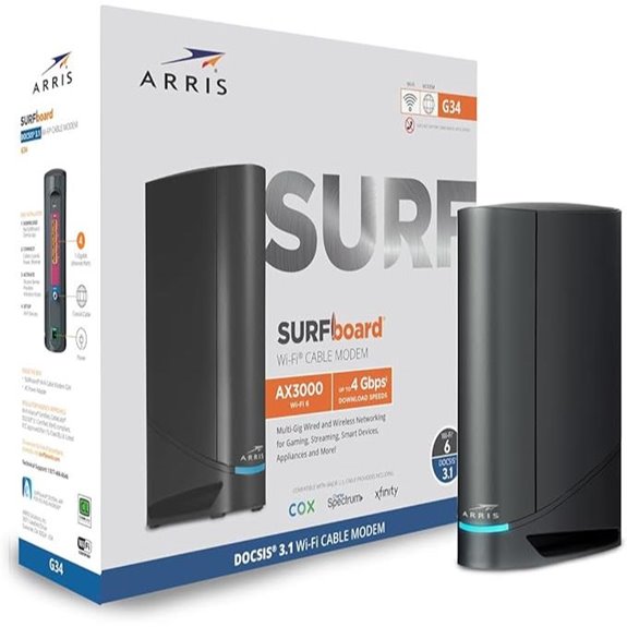 ARRIS G34 Cable Modem Router DOCSIS 3.1 WiFi 6