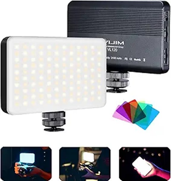 VIJIM VL120 Bi-Color LED Video Light with Battery