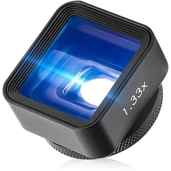 Black 1.33X Anamorphic Lens for Mobile Phones