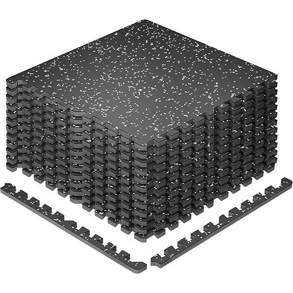 Superjare Interlocking Exercise Mats 12 Pcs Black/Grey