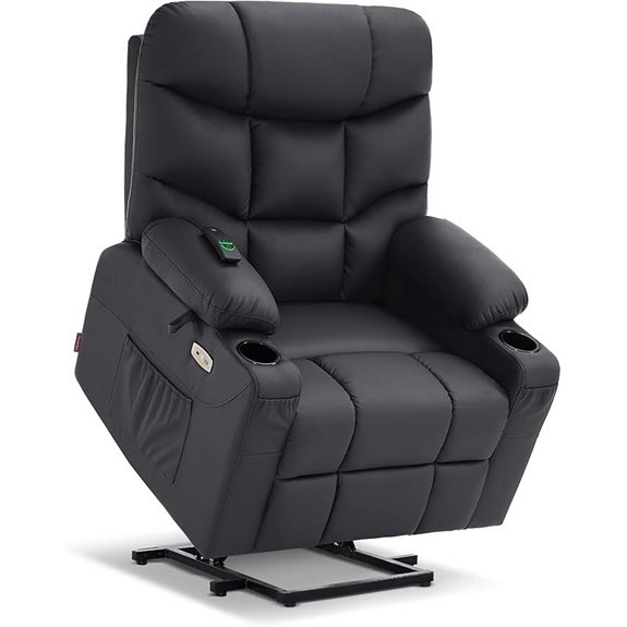 MCombo Power Lift Recliner with Footrest (Black)