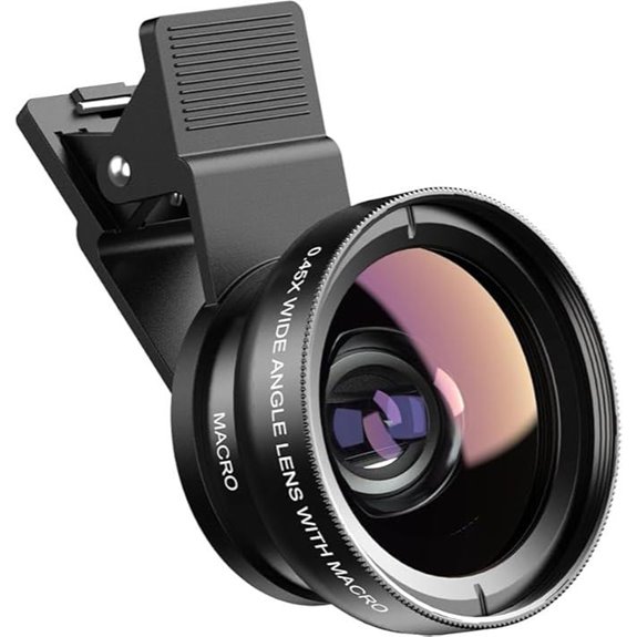 Black Phone Micro Angle Camera Lens (0.45x) for Smartphones