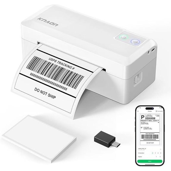 Thermal Label Printer for Small Business Bluetooth Compatible