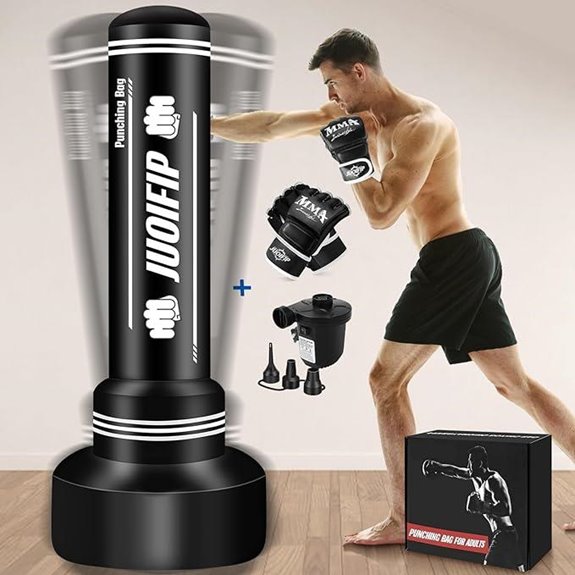 Heavy Punching Bag with Stand and Boxing Gloves