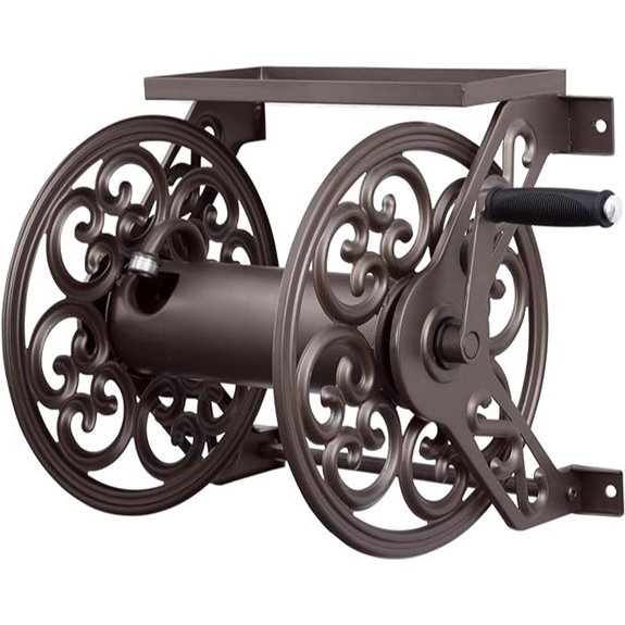 Liberty Garden Wall Mount Garden Hose Reel Bronze