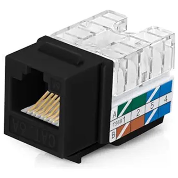 Everest 50-Pack 90° RJ45 Cat6A Keystone Jacks