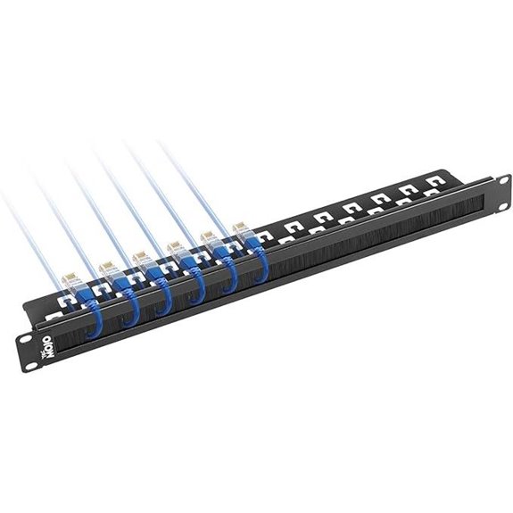 Tecmojo 1U Brush Panel for Cable Management